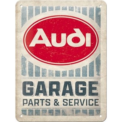 Postershop Plechová cedule: Audi (Garage Parts & Service) - 15x20 cm – Zboží Mobilmania