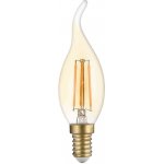 Optonica LED Filament Candle Žárovka C35T E14 Golden Glass Stmívatelná 4W Teplá bílá – Hledejceny.cz