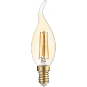 Optonica LED Filament Tip Candle žárovka C35T E14 Golden Glass Stmívatelná 4W Teplá bílá