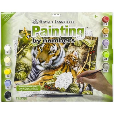 Royal Langnickel Malování podle čísel Tygr a mládě 30 x 40 cm kreativní sada pro děti i dospělé – Sleviste.cz