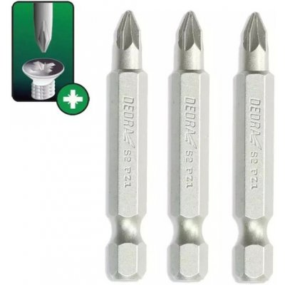 Šroubovací bity ploché Pozidriv PZ2 x 50mm,10 ks plast.obal. – Zboží Dáma