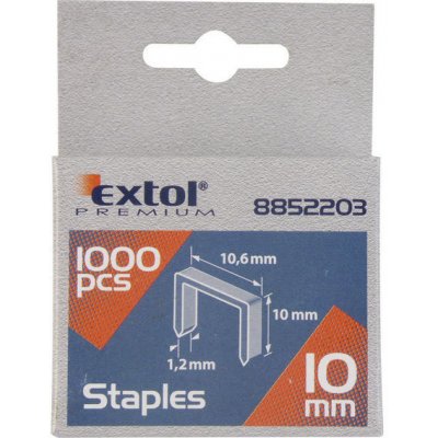 Spony, balení 1000ks, 8mm, 10,6x0,52x1,2mm EXTOL-PREMIUM 8852202 – Zbozi.Blesk.cz