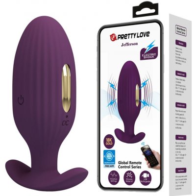 Pretty Love Jefferson Electroshock Anal Plug Global Remote Control Series Purple – Zbozi.Blesk.cz