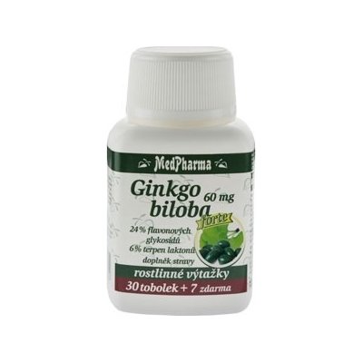 MedPharma Ginkgo biloba 30 mg guarana 37 tablet – Zbozi.Blesk.cz