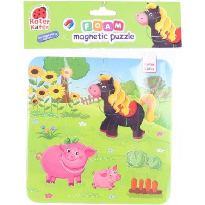 Lamps Pěnové magnetické puzzle domácí zvířátka 16 dílků – Zboží Mobilmania