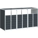 vidaXL Box na 3 popelnice 216 x 81 x 115 cm ocel antracitový – Zboží Dáma