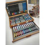 Nassau Limited Edition Art Set sada výtvarných potřeb 91 ks v dřevěném kufříku vč. metalických – Hledejceny.cz