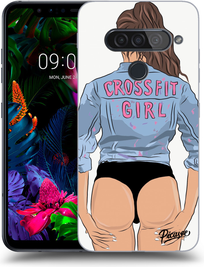 Pouzdro Picasee silikonové LG G8s ThinQ - Crossfit girl - nickynellow čiré