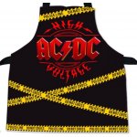 CurePink zástěra AC/DC Logo polyester – Zboží Dáma