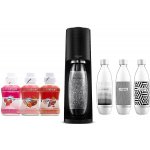 SodaStream Terra Black + Lahev TriPack + MALINA, JAHODA, ZAHRADNÍ OVOCE – Hledejceny.cz