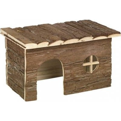 Nobby Domek dřevo s kůrou rovná střecha Chappy 40 × 20 × 23 cm – Sleviste.cz
