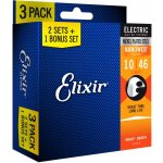 Elixir Nanoweb Electric Guitar Light 3 Pack (10-46) – Sleviste.cz