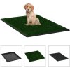 Autovýbava Shumee Toaleta pro psy s nádobou a umělou trávou zelená 64 x 51 x 3 cm WC