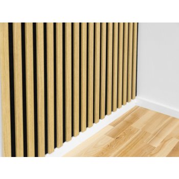 Woodele Simple na černém filcu 30 x 270 cm Dub světlý 1ks