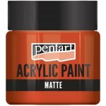 Pentart Akrylová barva matná 50 ml ČERVENÁ – Sleviste.cz