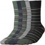 Esmara Men s BIO bavlnou 5 párů pruhy navy modrá zelená šedá – Sleviste.cz