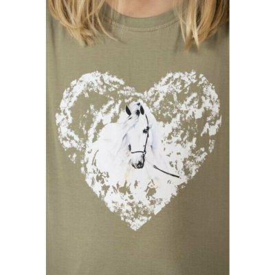 HKM Triko s dlouhým rukávem Horse Spirit dětské šedozelené – Hledejceny.cz