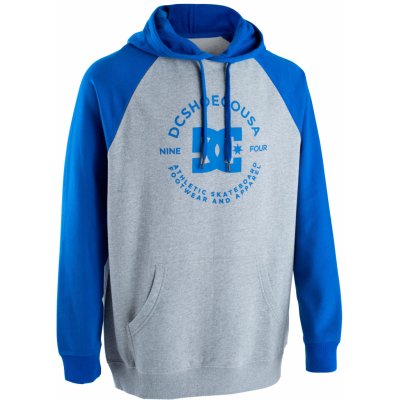 DC SHOES Unisex mikina s kapucí Nova Raglan šedo-modrá