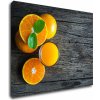 Obraz Impresi Obraz Pomeranče na šedém pozadí - 90 x 70 cm