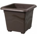 PLASTKON květináč Quattro 40x40 cm hnědý – Zboží Dáma