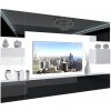 Obývací stěna Belini Premium Full Version černý lesk LED osvětlení Nexum 37