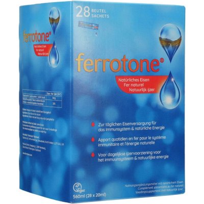 Ferrotone 100% přírodní zdroj železa sáčky 28 x 20 ml – Hledejceny.cz