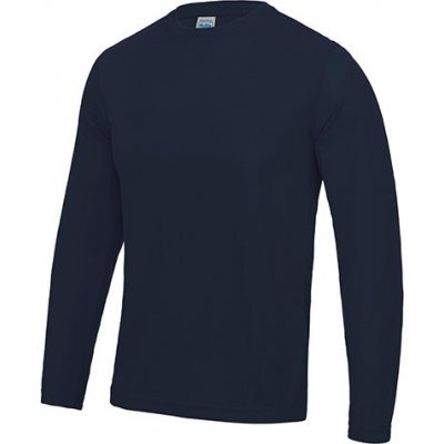 Just Cool Strečové triko na sport s dlouhým rukávem a UV ochranou modrá námořní JC002