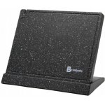 Magnetický stojan na kuchyňské nože s brouskem na nože černý BRUNBESTE – Zboží Dáma