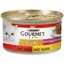 Gourmet Gold Raffiniertes Ragout Duo hovězí a kuřecí 12 x 85 g