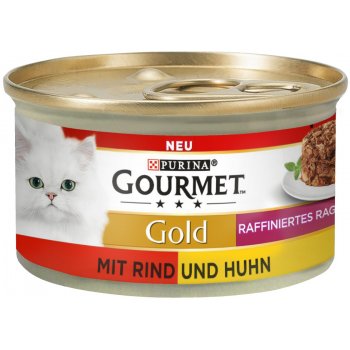 Gourmet Gold Raffiniertes Ragout Duo hovězí a kuřecí 12 x 85 g
