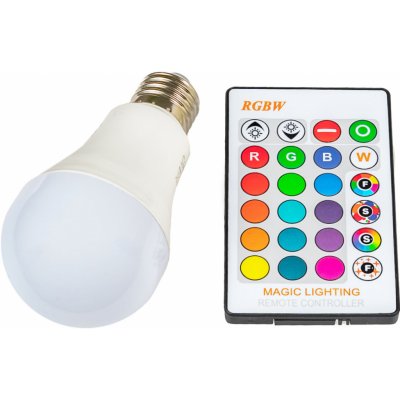 T-LED RGBW LED žárovka 5W E27 RGB + studená bílá 021171 – Hledejceny.cz