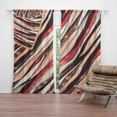 Závěsy Pruhovaný motiv: 2 ks - 140x250 cm - Sablio – Hledejceny.cz