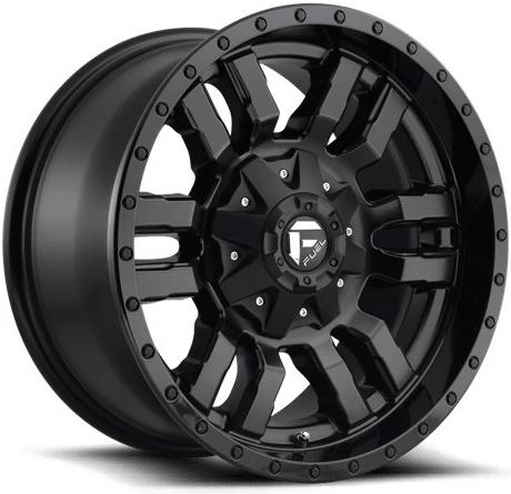 Fuel D596 SLEDGE 10x22 6x139,7 ET18 matt gloss black black LIP