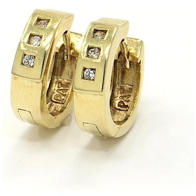 Pattic zlaté náušnice MB08404A – Zbozi.Blesk.cz