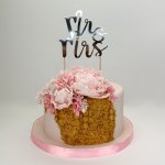 Zápich do dortu - MR & MRS stříbrný - 1ks – Zboží Dáma