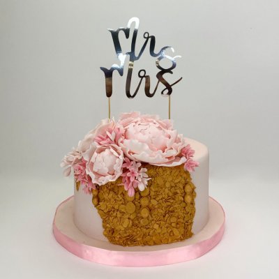 Zápich do dortu - MR & MRS stříbrný - 1ks – Zboží Dáma