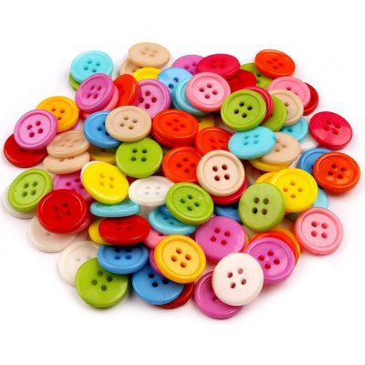 Knoflík barevný mix velikost 24" Varianta: mix barev, Balení: 100 ks – Zboží Dáma