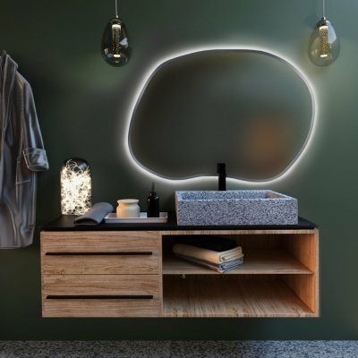 Baltica Design Bright Stain II 90x64 cm stříbrná 5904107919690 – Hledejceny.cz