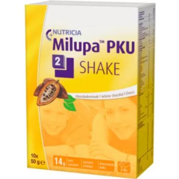 MILUPA PKU 2 SHAKE ČOKOLÁDA POR PLV SOL 10X50G