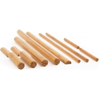 Bodynova Bambusové tyče na masáž, set 11 ks + bavlněný vak na přenášení – Zboží Mobilmania