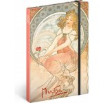 Presco Group Notes Alfons Mucha Malířství, linkovaný, 13 × 21 cm – Hledejceny.cz