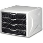 Helit Chameleon H6129595 zásuvkový box 4 zásuvky černý A4 – Zboží Mobilmania