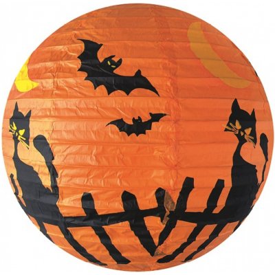 Lampion kočka s netopýry na zavěšení 35 cm – Hledejceny.cz
