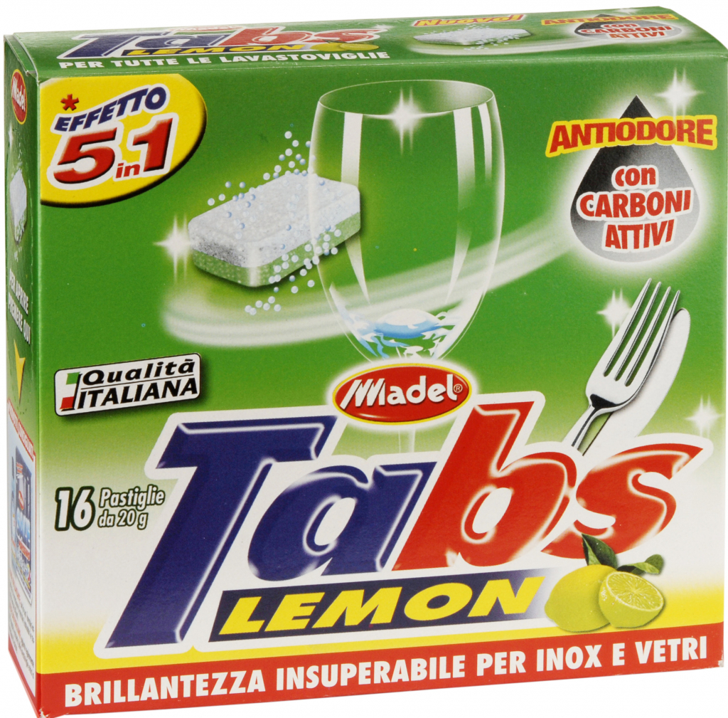 Tabs Lavastoviglie Lemon 5v1 multifunkční tablety do myčky 16 ks od 73 Kč -  Heureka.cz