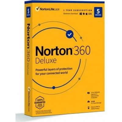 Norton 360 DELUXE 50GB 5 lic. 1 rok (21415000) – Hledejceny.cz