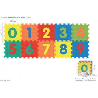 MADE pěnové puzzle 32x32cm 10ks Číslice – Zboží Dáma