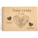 Okamih Svatební fotoalbum na míru, ze dřeva "Naše cesta k sobě" – Zboží Dáma