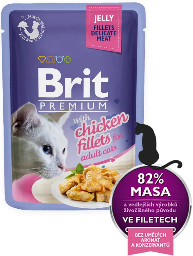 Brit Premium Cat Delicate Fillets in Jelly with Chicken 24 x 85 g