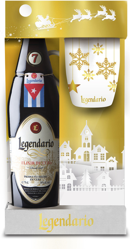 Legendario Elixir de Cuba 7y 34% 0,7 l (dárkové balení hrnek)