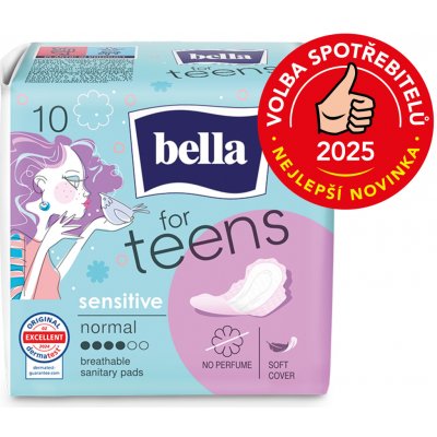 Bella for Teens Sensitive ultratenké menstruační vložky 10 ks – Zboží Mobilmania